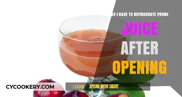 Should Prune Juice Be Refrigerated After Opening? A Guide