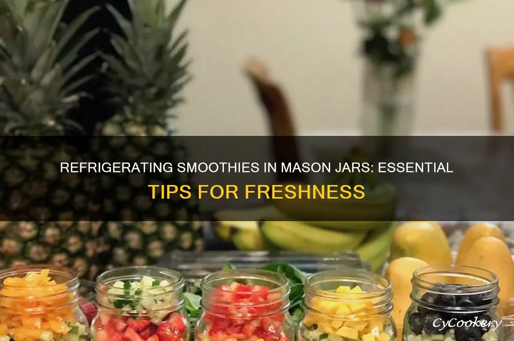 do i have to refrigerate smoothie in mason jars
