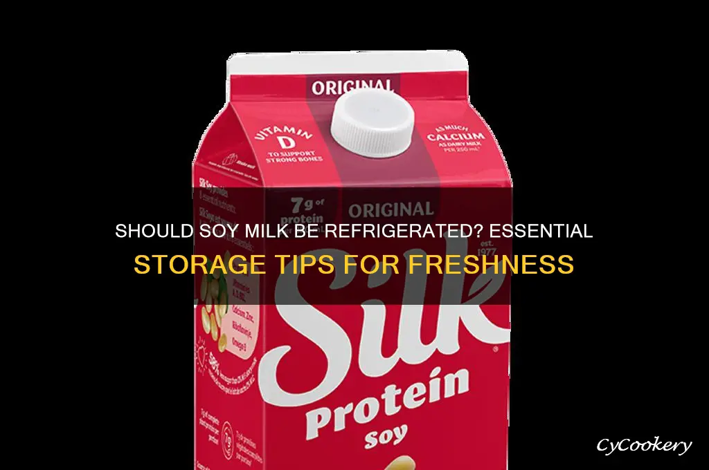 do i have to refrigerate soy milk