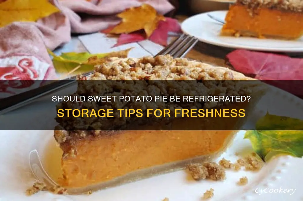 do i have to refrigerate sweet potato pie
