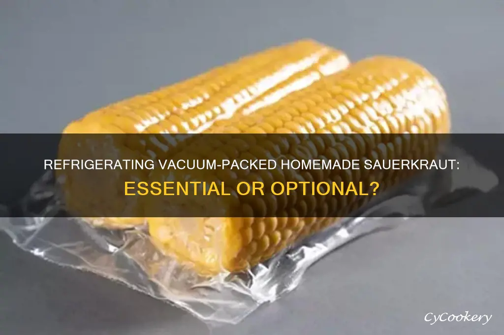 do i have to refrigerate vacuum packed homemade sauerkraut