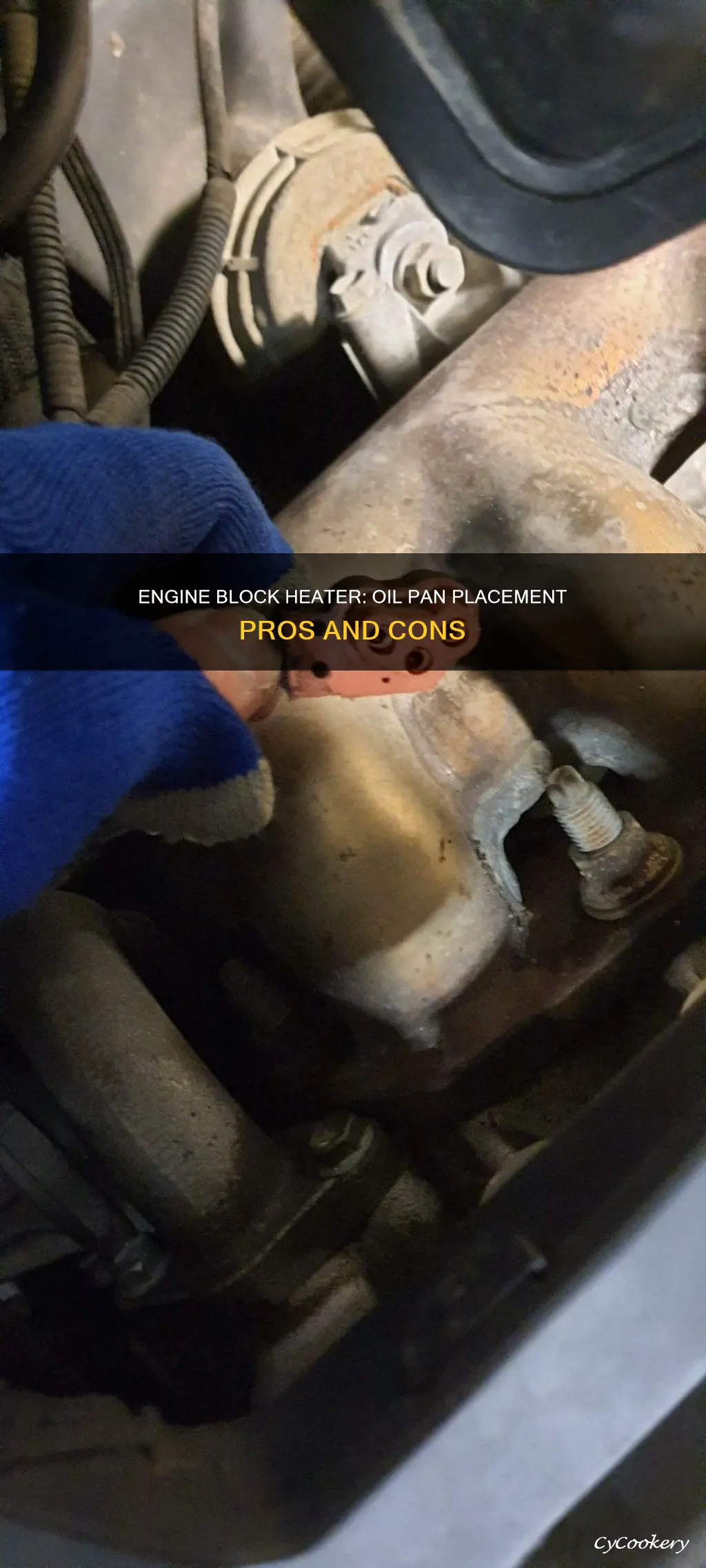 do I just put engine block heater on oil pan