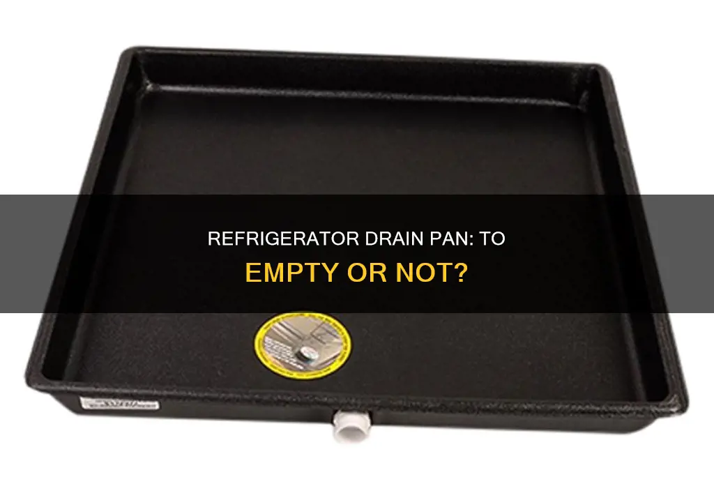 do I need to empty refrigerator drain pan