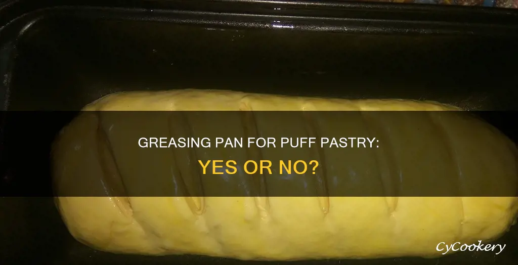 do I need to grease pan for puff pastry