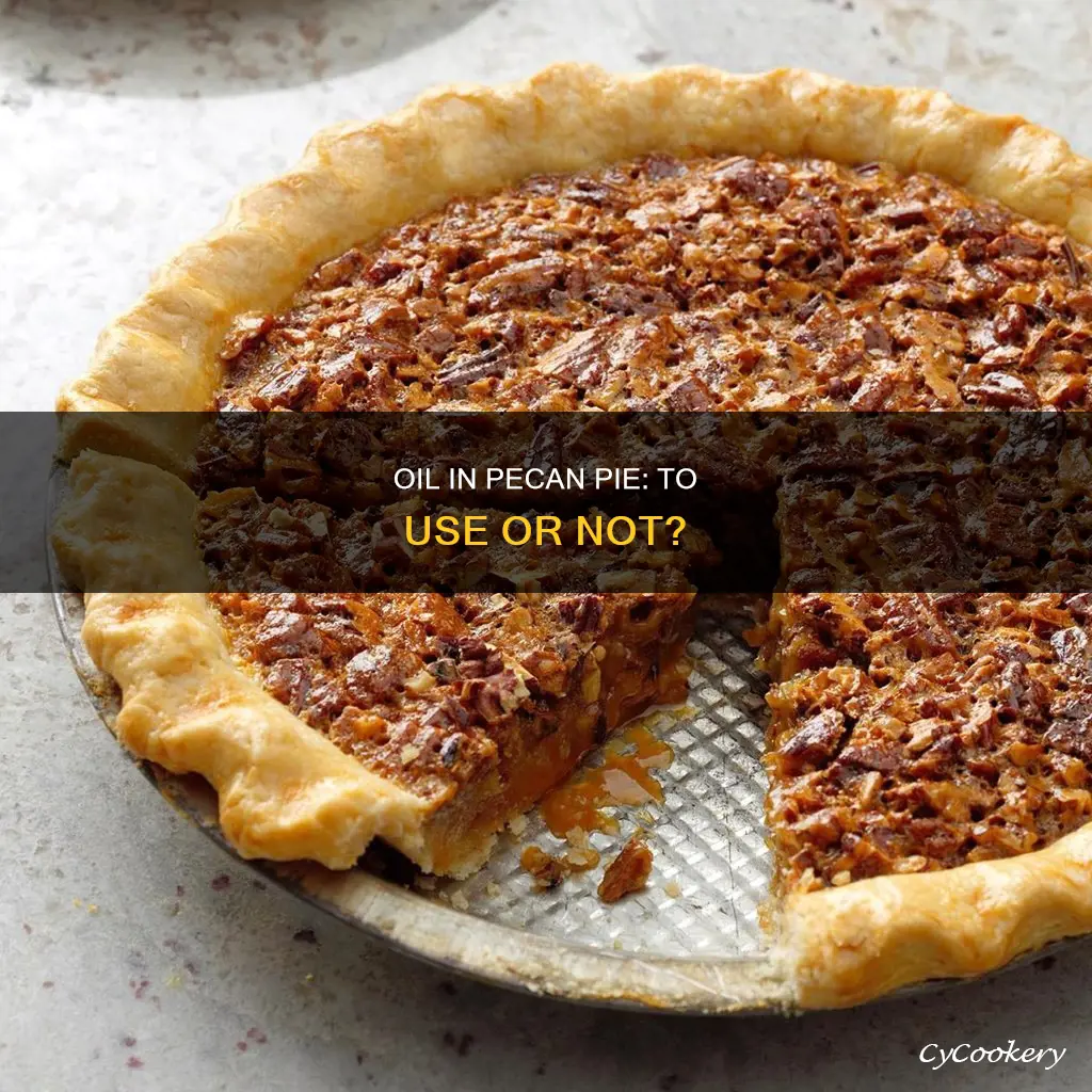 do I need to oil pan when making pecan pie