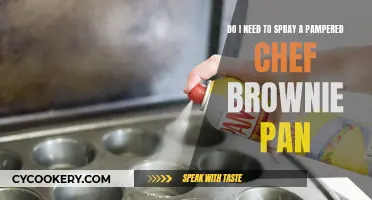 Spraying Pampered Chef Brownie Pans: Yes or No?