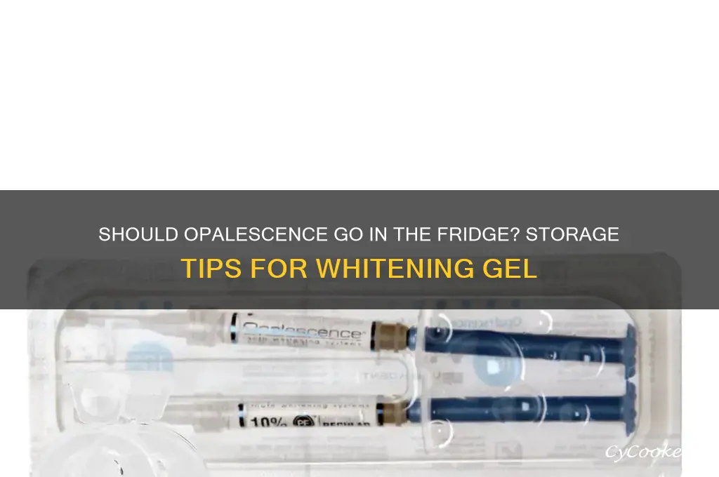 do i neex to refrigerate opalescence go
