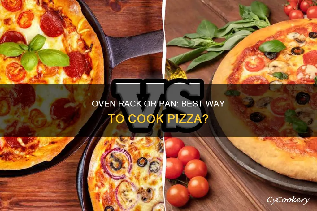 do I place nann pizza on oven rack or pan