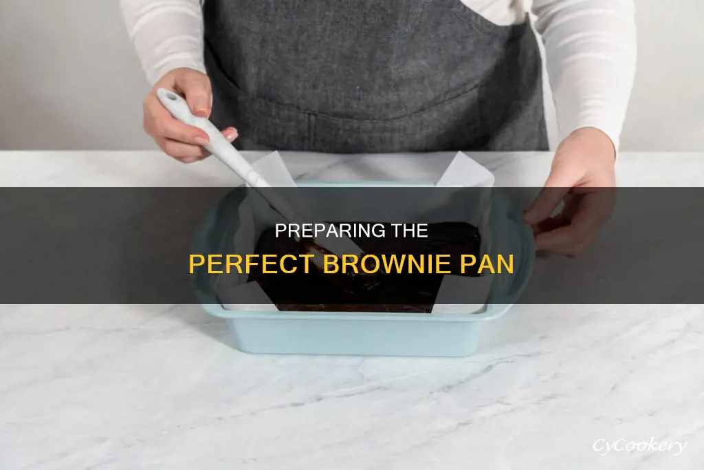do I prepare a pan for brownies