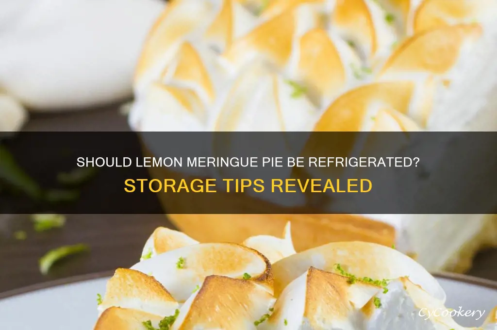 do i put lemon meringue pie in the refrigerator