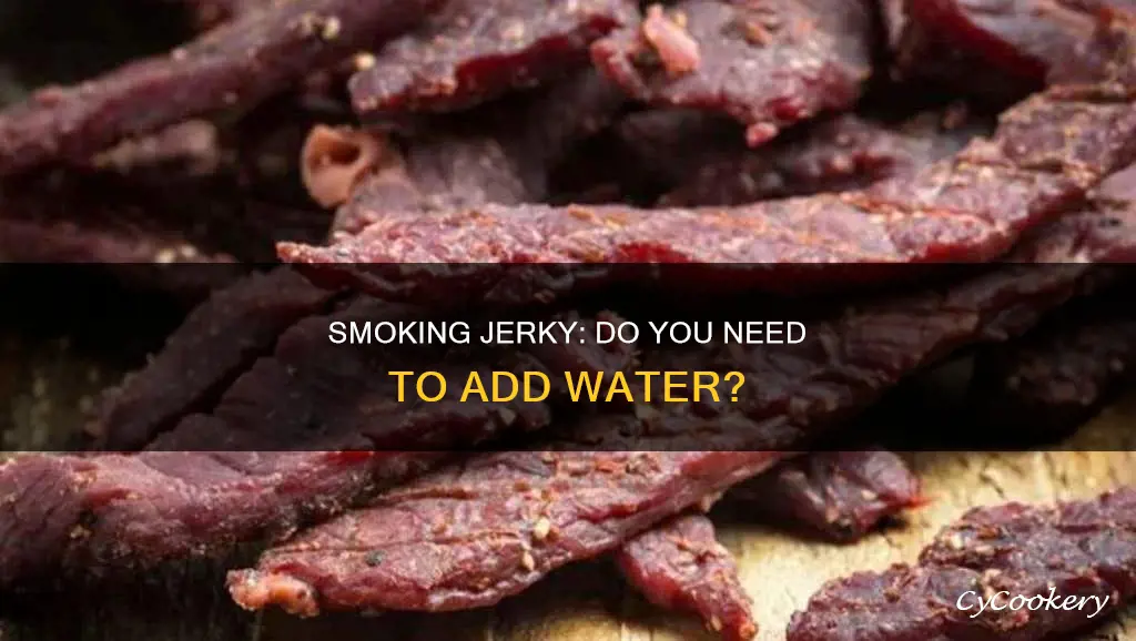 do I put water in my pan to smoke jerky