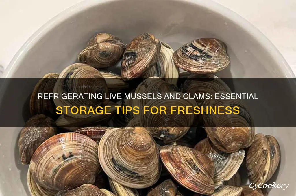 do i refrigerate live mussels and clams