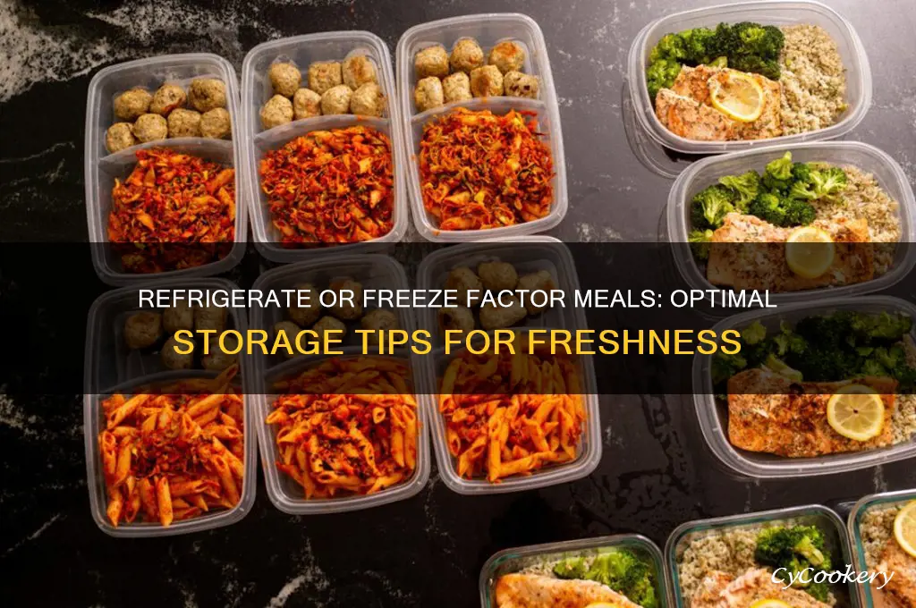 do i refrigerate or freeze factor meals