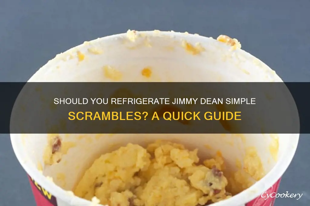 do i refrigerate simple scrambles jimmy dean