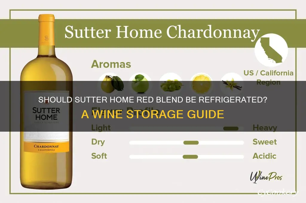 do i refrigerate sutter home red blend