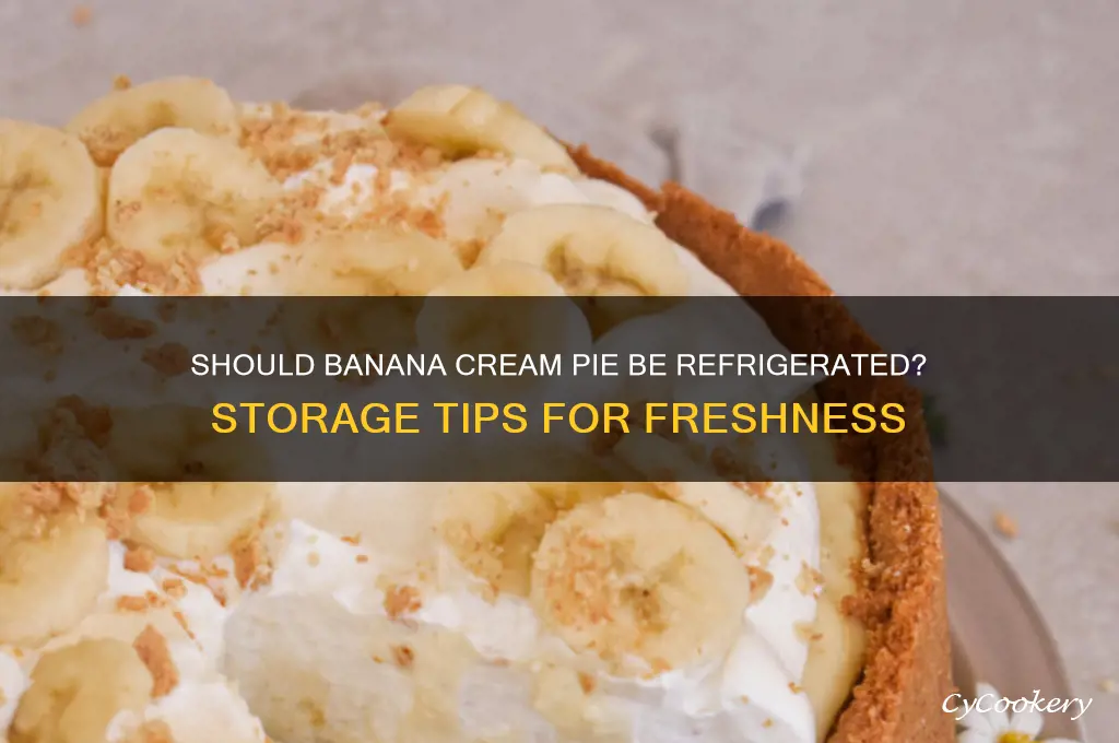 do i store banana cream pie in the refrigerator