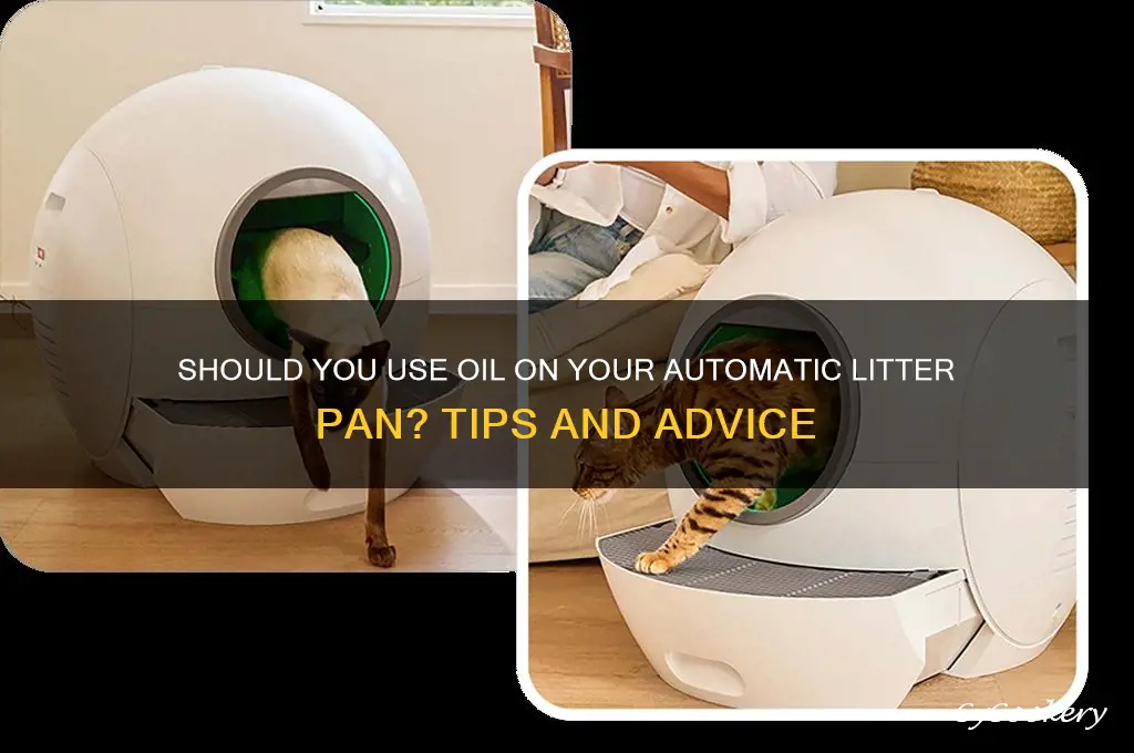 do I use oil on my automatice liter pan