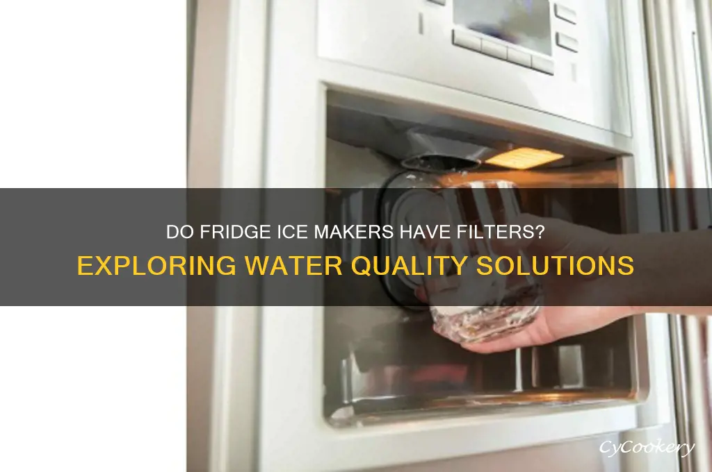 do ice makers on refrigerators have filters