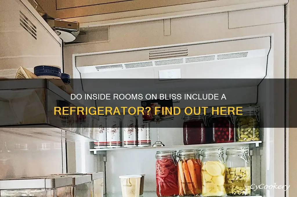 do inside rooms on bliss have refrigerator