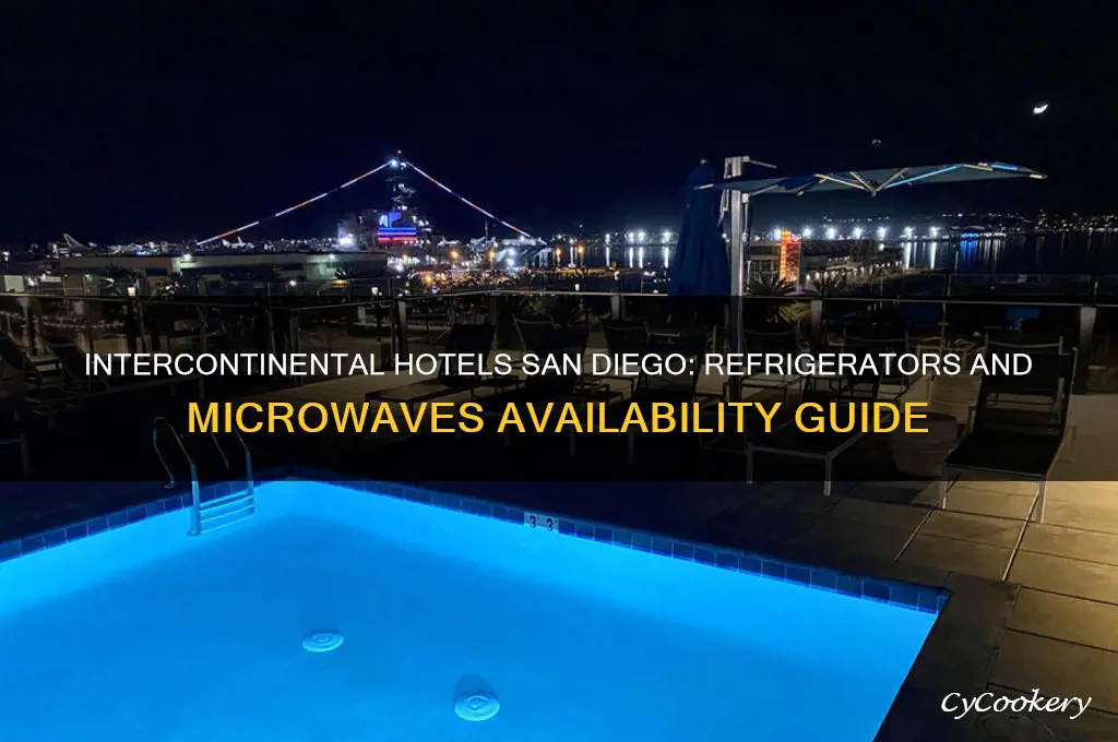 do intercontinental hotels san diego have refrigerators and microwaves