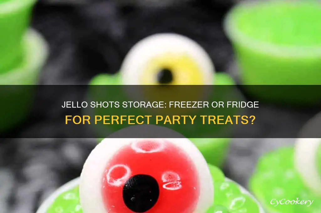 do jello shots go in freezer or refrigerator