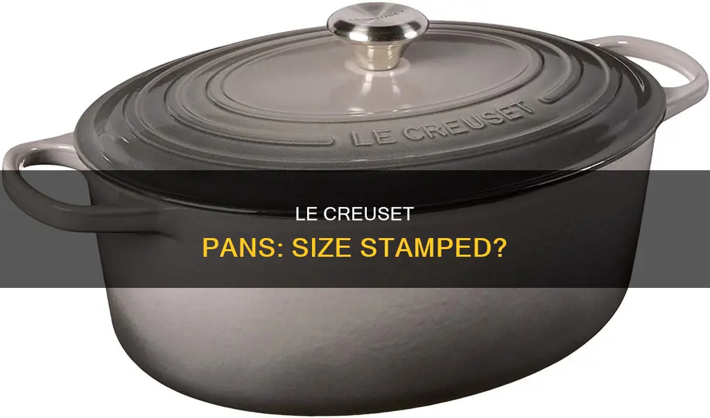 do le creuset pans have size on bottom