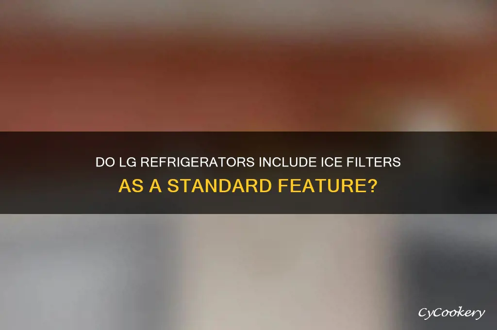 do lg refrigerators come with the ice filter installed