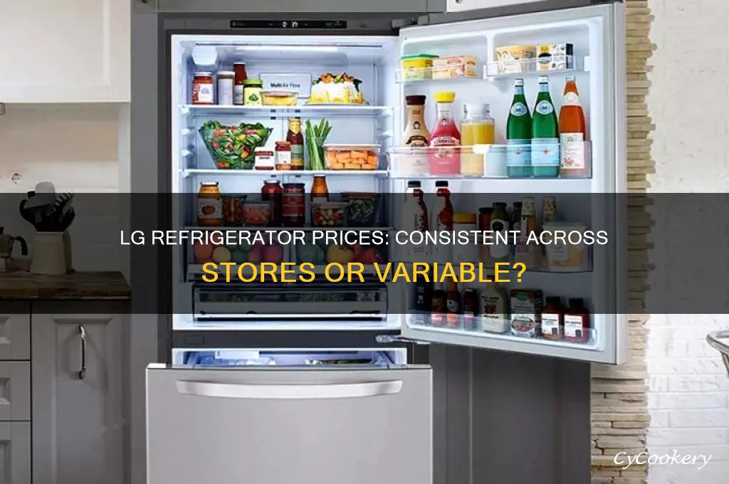 do lg refrigerators sell at same price every store
