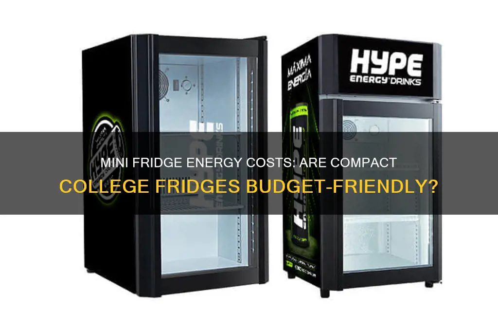 do little college size refrigerators cost much to run
