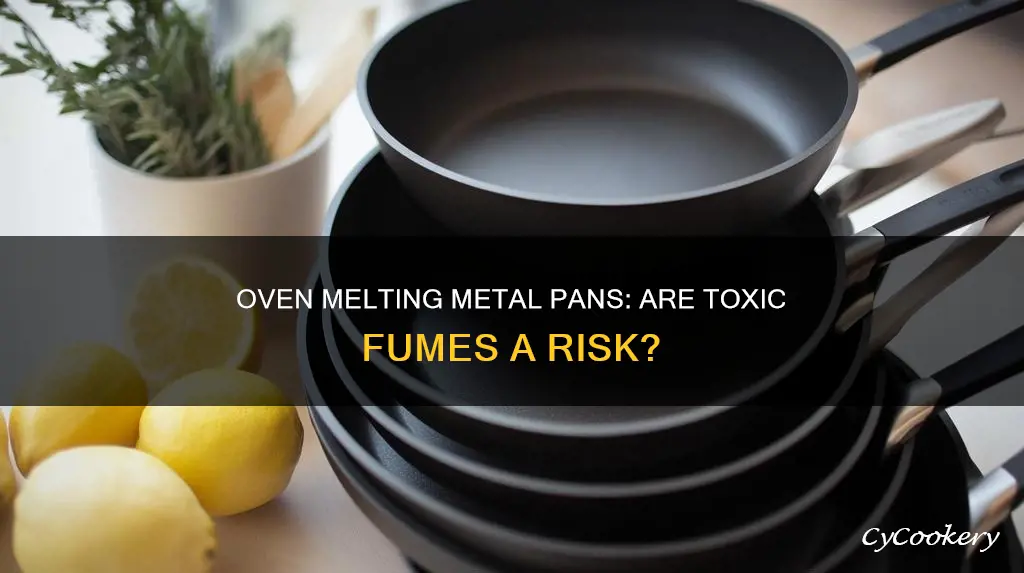 do melted metal pans in the oven have toxic particles