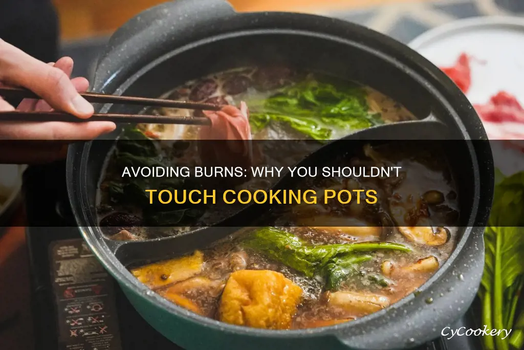 do not touch cooking pot