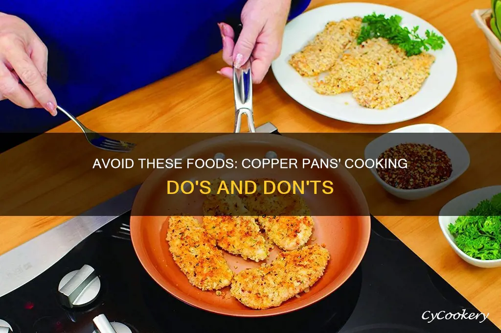 do not use in copper pans