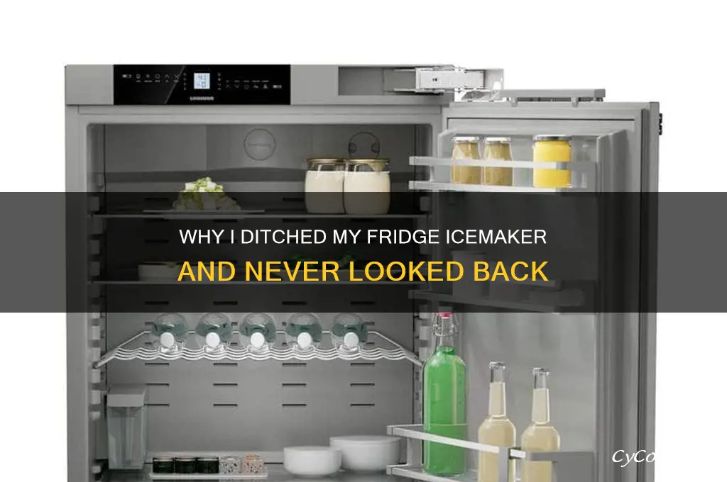 do not want to use refrigerator icemaker