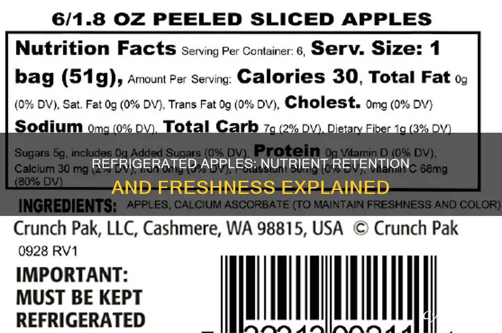 do nutrients remain in apples that are refrigerated