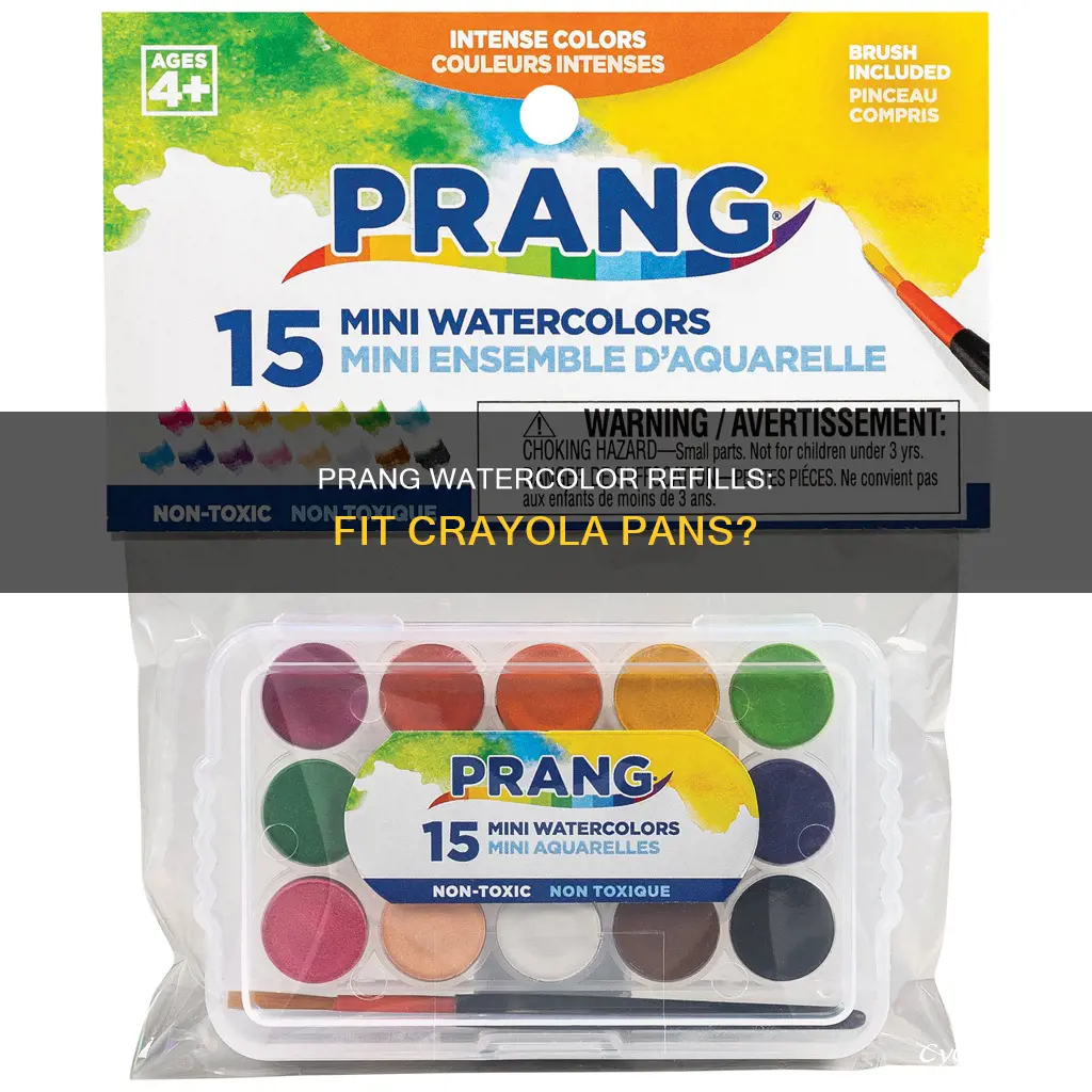 do prang watercolor refills fit into crayola watercolor pans