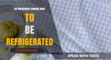 Preserved Lemons: Refrigeration Required or Shelf-Stable Storage Solution?