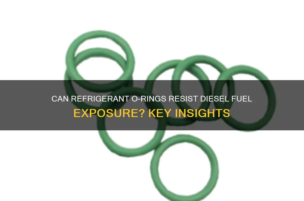 do refrigerant o-rings resit deisel fuel
