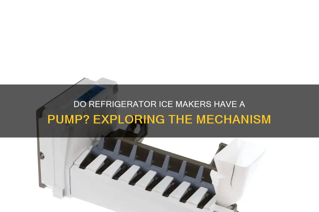 do refrigerator ice makers have a pump
