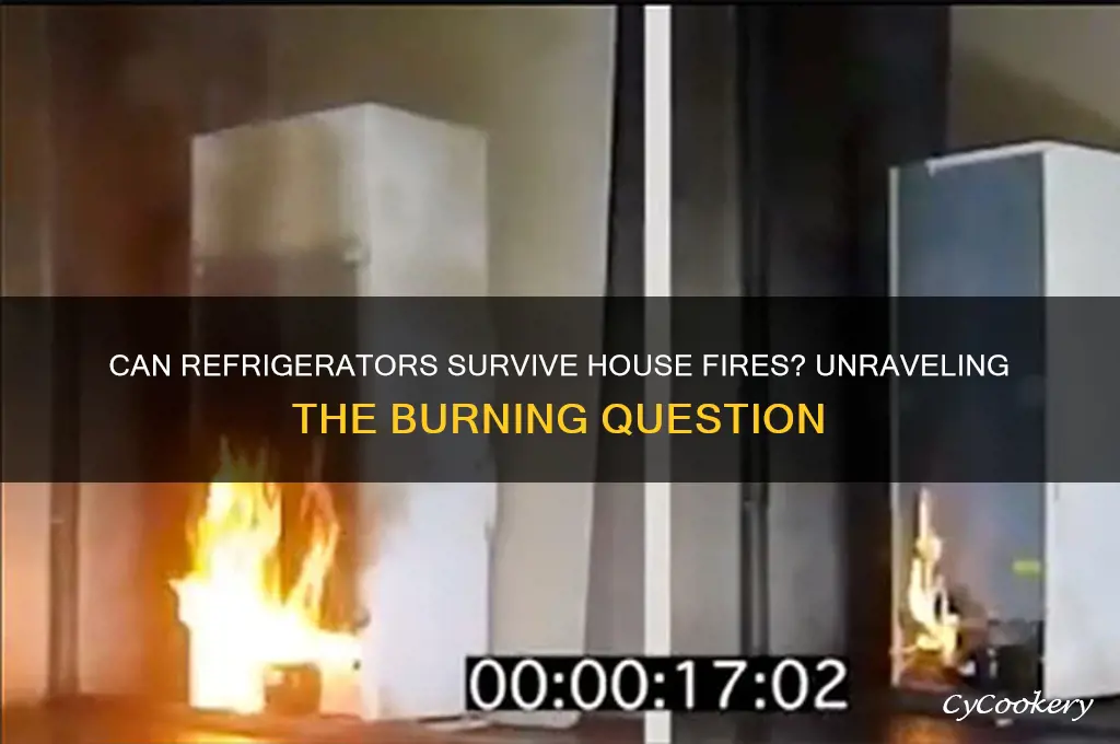 do refrigerators burn in a house fire