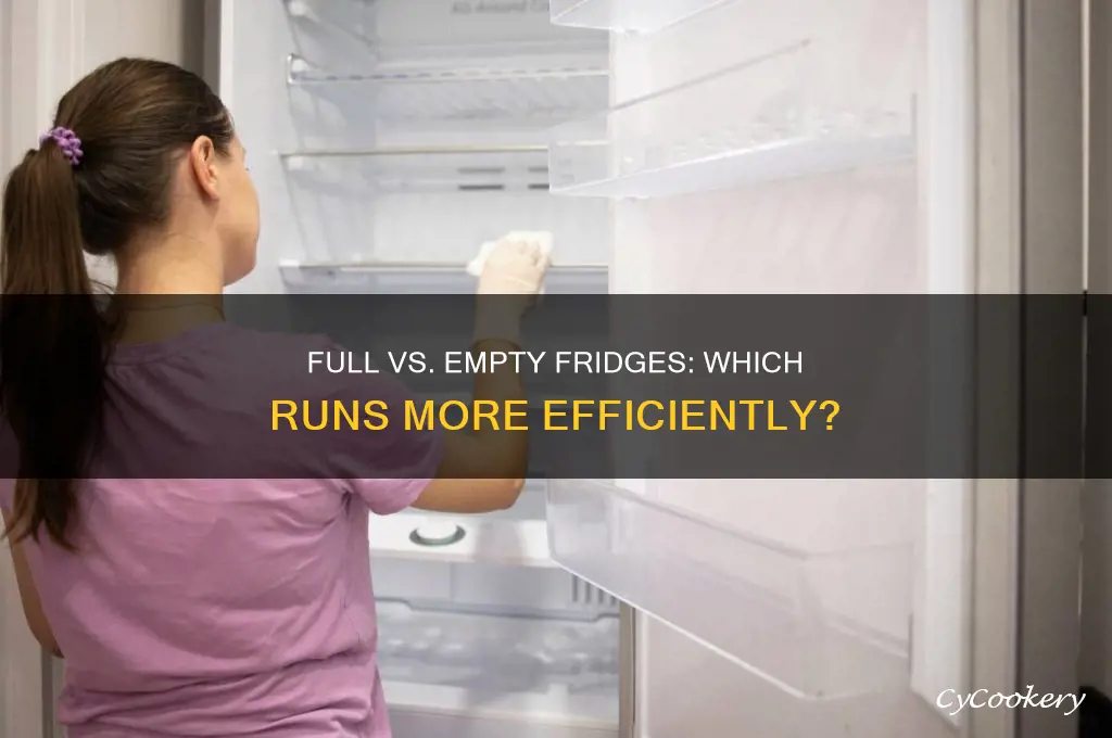do refrigerators run better full or empty