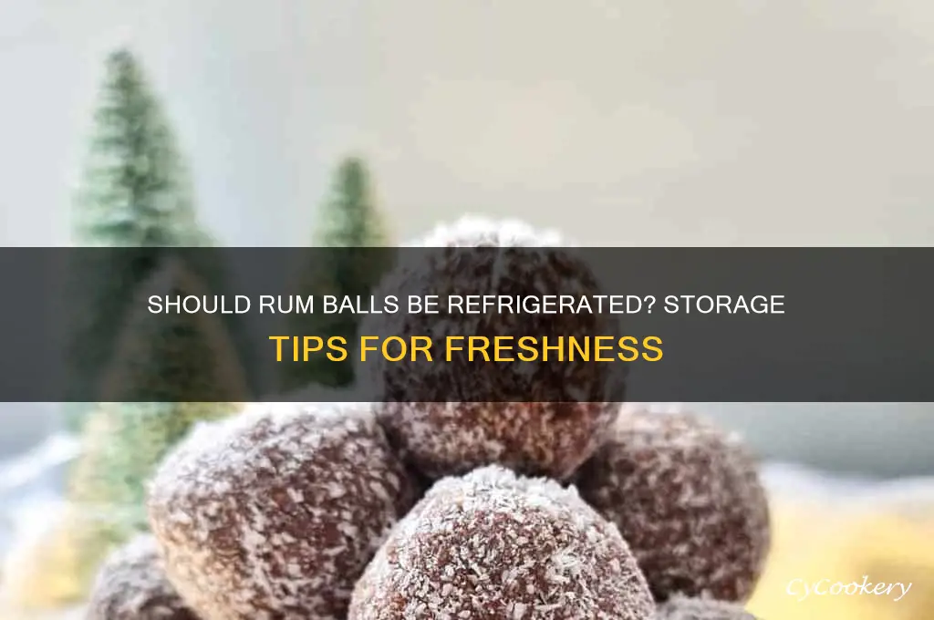 do rum balls have to be refrigerated