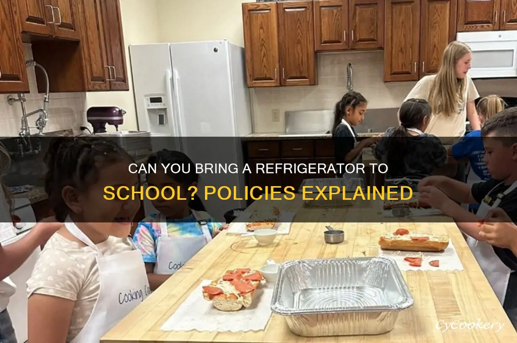 do schools let you bring a refrigerator