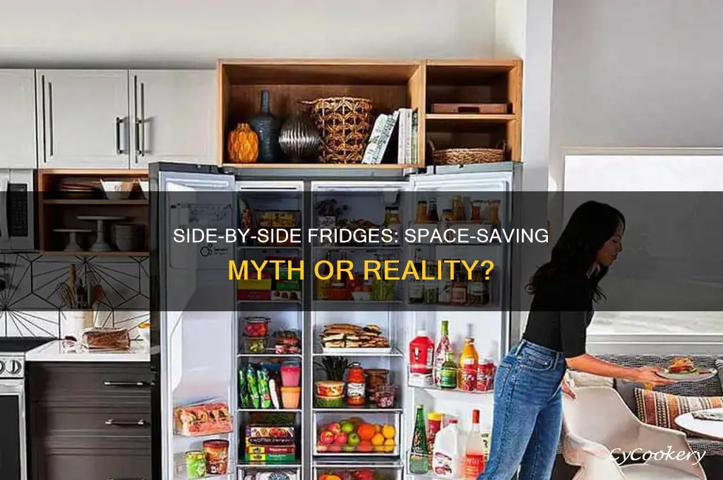 do side by side refrigerators have less room