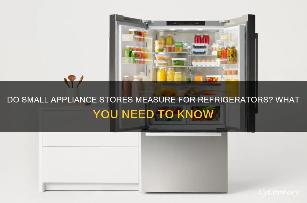 do small appliance stores measure for a refrigerator