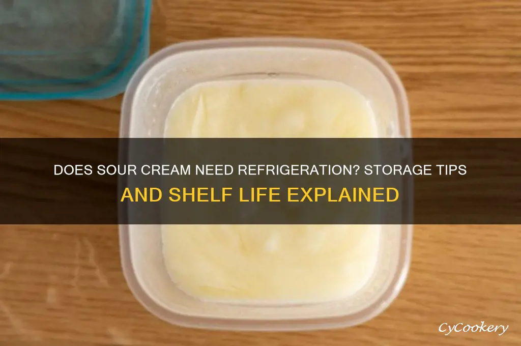 do sour cream have to be refrigerated