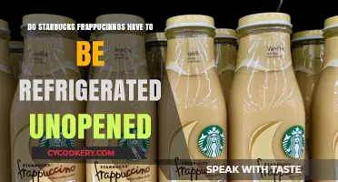 Unopened Starbucks Frappuccinos: Refrigeration Required or Shelf-Stable?