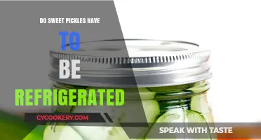Sweet Pickles: Refrigeration Required or Shelf-Stable Snack?