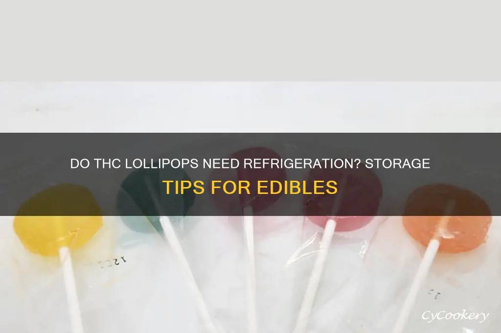 do thc lollipops have to be refrigerated
