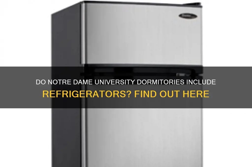 do the dormitories at notre dame university have refrigerator