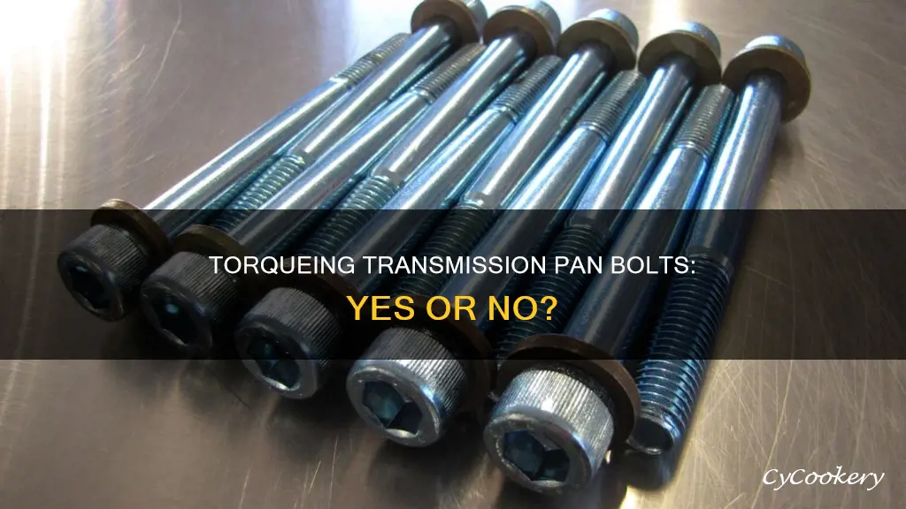 do transmission pan bolts need to be torqued